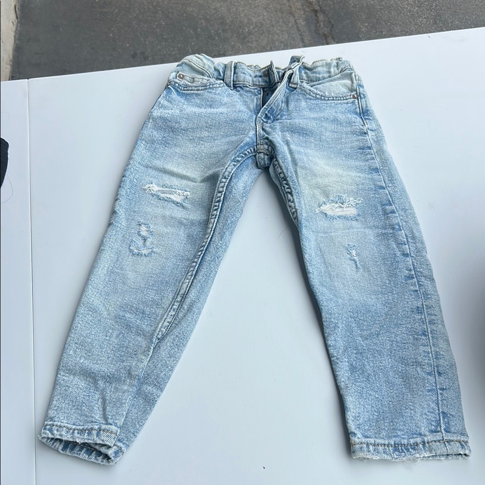 Zara Light Blue Distressed Kids Jeans
